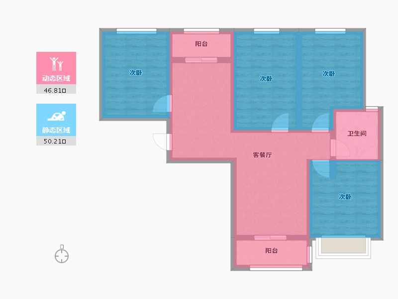 河南省-信阳市-宽景一品-94.29-户型库-动静分区