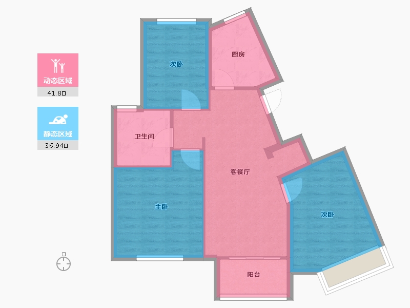 上海-上海市-茸达苑-70.00-户型库-动静分区