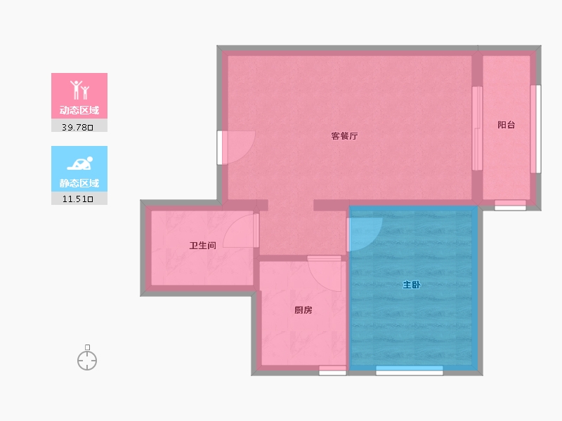 北京-北京市-梅香街10号院-52.55-户型库-动静分区