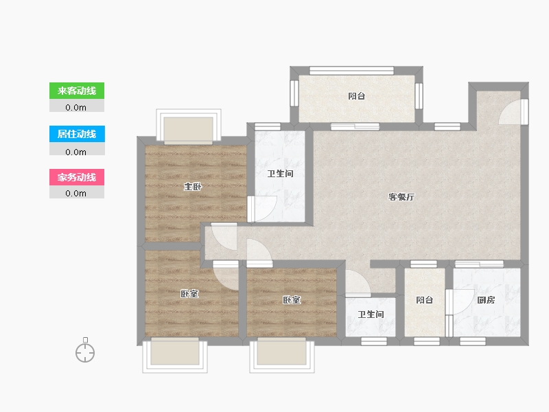 重庆-重庆市-昕晖·滨江壹号院-77.00-户型库-动静线