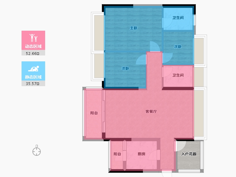 广东省-肇庆市-四季金谷-90.38-户型库-动静分区