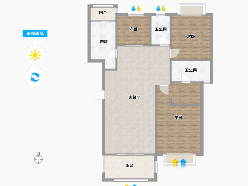 四川省-成都市-上林西江国际社区-114.00-户型库-采光通风