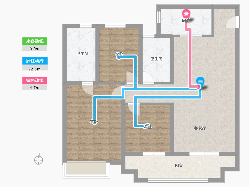 江苏省-宿迁市-如意庄园-90.00-户型库-动静线