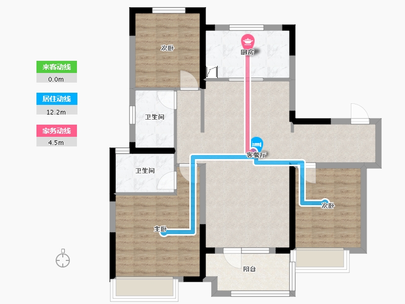 山东省-济南市-中海九樾府-92.18-户型库-动静线