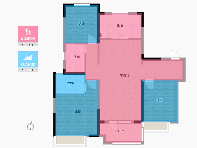 山东省-济南市-中海九樾府-92.18-户型库-动静分区