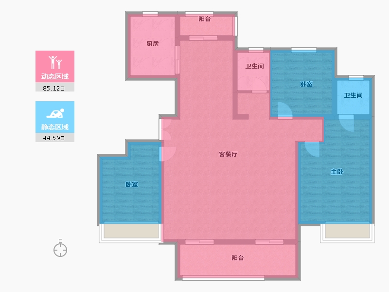 河南省-周口市-希尔顿逸林府-117.00-户型库-动静分区