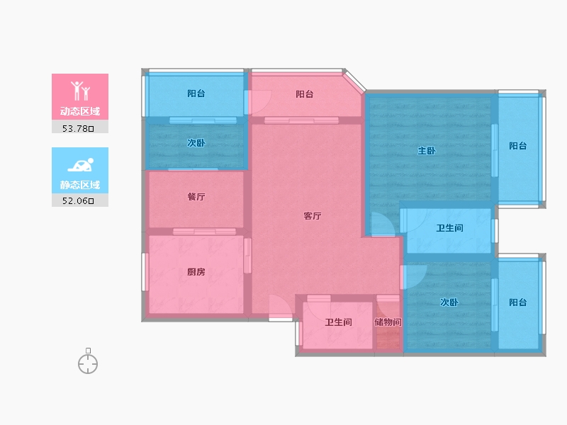 上海-上海市-民主新苑-90.00-户型库-动静分区