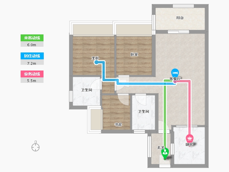 广东省-广州市-香江天赋-70.28-户型库-动静线