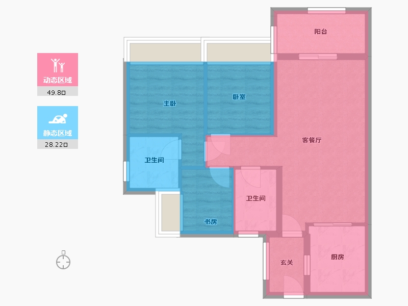 广东省-广州市-香江天赋-70.28-户型库-动静分区