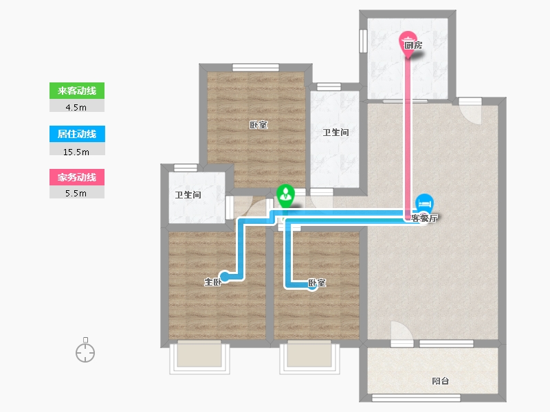 吉林省-长春市-大众理想城市-86.00-户型库-动静线