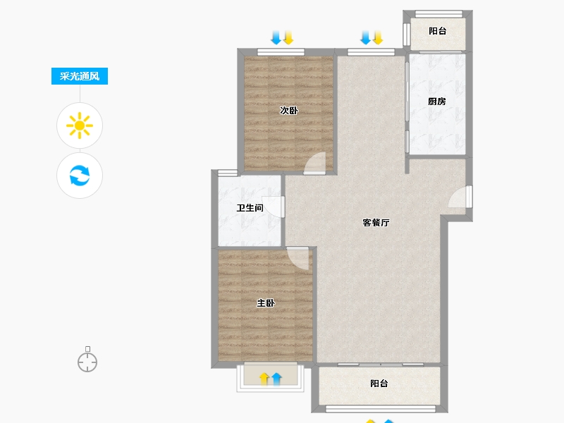 山东省-青岛市-海青公寓-99.00-户型库-采光通风