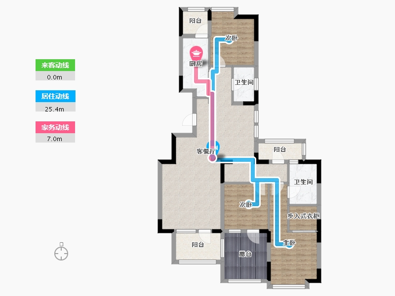 黑龙江省-哈尔滨市-华美天樾-115.00-户型库-动静线