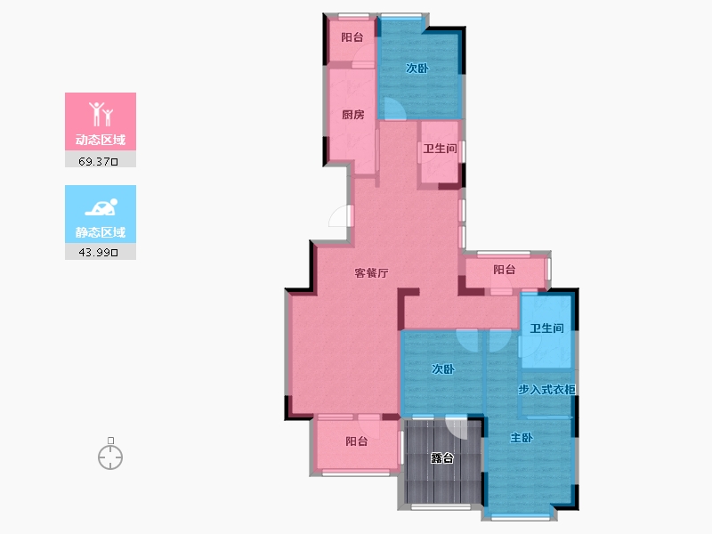 黑龙江省-哈尔滨市-华美天樾-115.00-户型库-动静分区