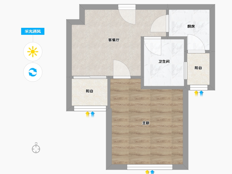 上海-上海市-三林新村-北区-38.72-户型库-采光通风