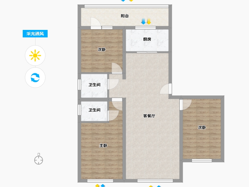 河北省-承德市-和润新城-111.39-户型库-采光通风