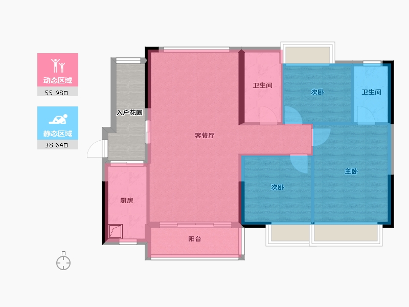 广东省-肇庆市-四季金谷-92.00-户型库-动静分区