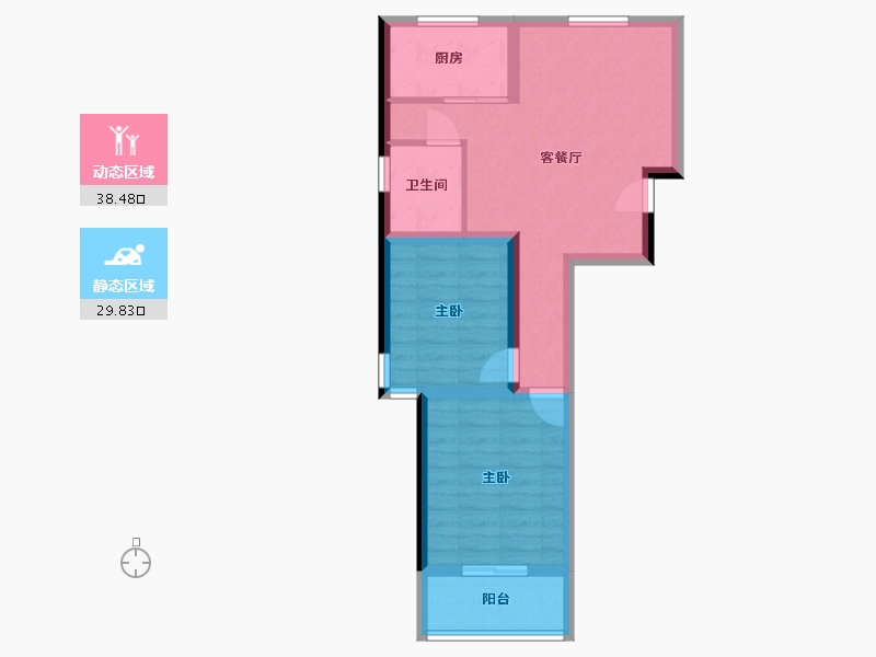 浙江省-杭州市-沁香公寓-60.00-户型库-动静分区