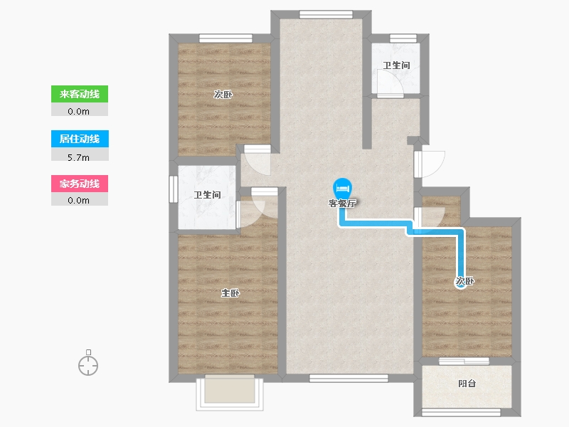 河北省-沧州市-学府名苑二期-90.00-户型库-动静线