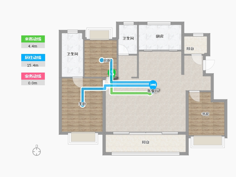 江苏省-无锡市-万科梅里上城-120.00-户型库-动静线