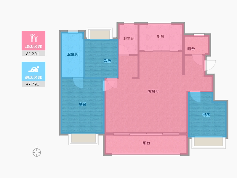 江苏省-无锡市-万科梅里上城-120.00-户型库-动静分区