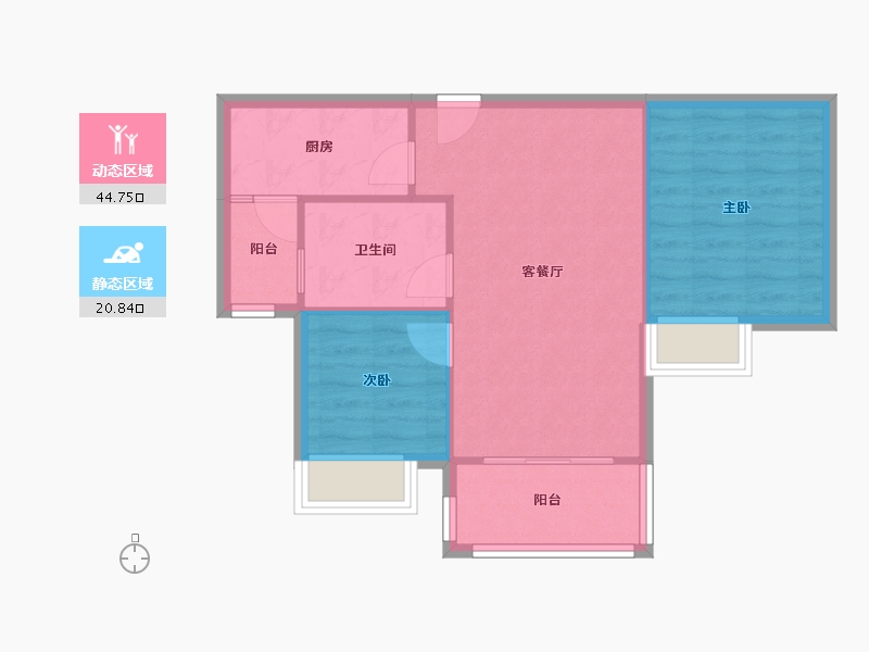 广东省-佛山市-帝景湾-59.00-户型库-动静分区