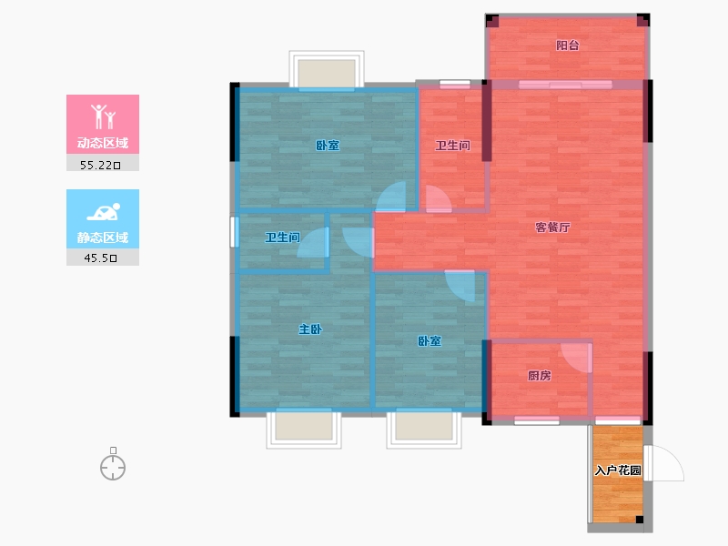 广西壮族自治区-北海市-听海一品-92.08-户型库-动静分区