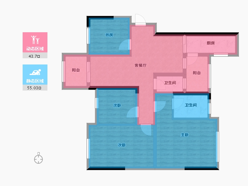 广西壮族自治区-柳州市-天禾广场-100.00-户型库-动静分区