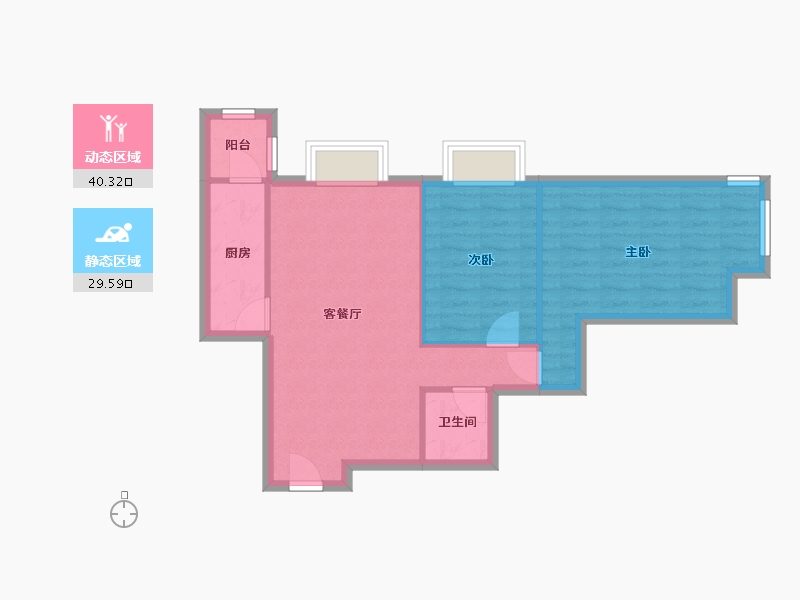 北京-北京市-富力城D区-76.00-户型库-动静分区