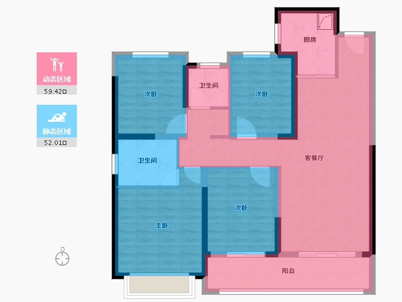 浙江省-温州市-锦悦府-99.00-户型库-动静分区