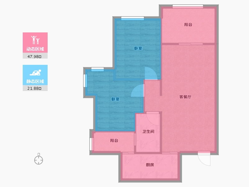 广东省-广州市-豪利花园-三期-67.16-户型库-动静分区