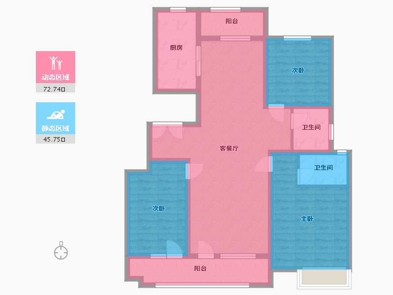 山东省-济宁市-博观江悦-105.42-户型库-动静分区