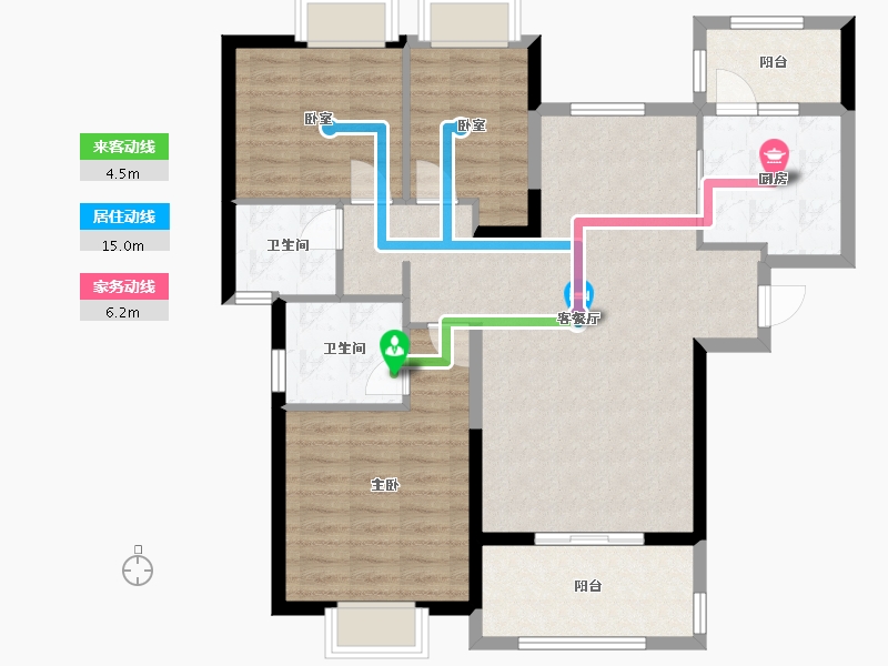 甘肃省-定西市-恒大悦龙台-95.00-户型库-动静线