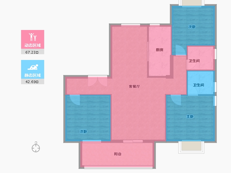 福建省-三明市-开元尊邸-100.00-户型库-动静分区