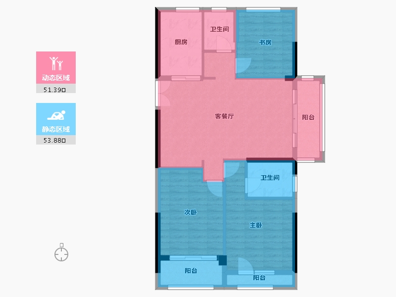 浙江省-湖州市-天逸湾-98.00-户型库-动静分区