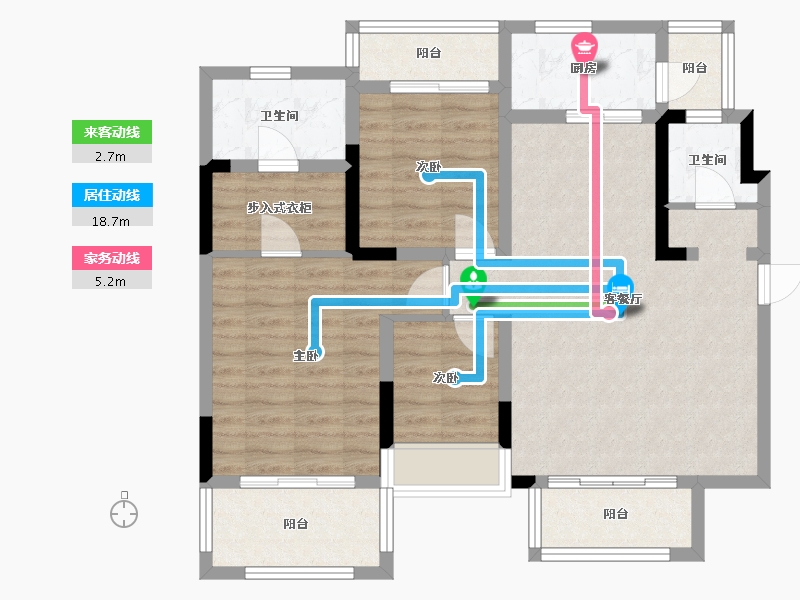 四川省-资阳市-朗基香樾府-86.00-户型库-动静线