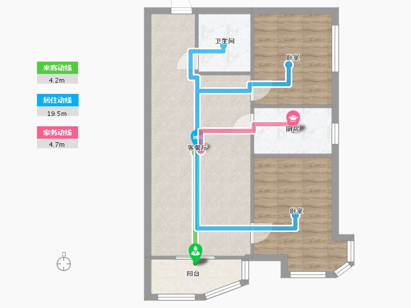 河北省-廊坊市-天洋城4代-北区-70.00-户型库-动静线