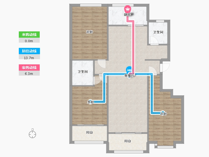 山东省-泰安市-新城悦山湖-95.00-户型库-动静线