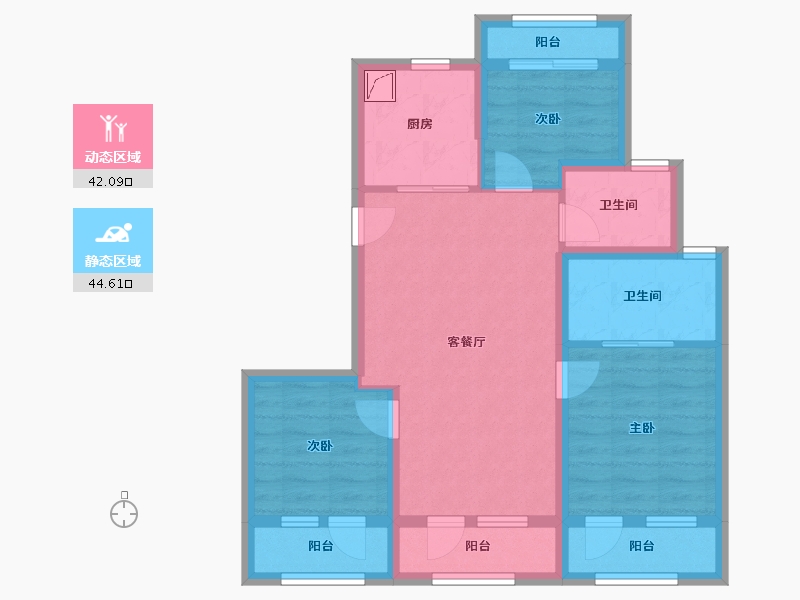 北京-北京市-和瑞-80.22-户型库-动静分区