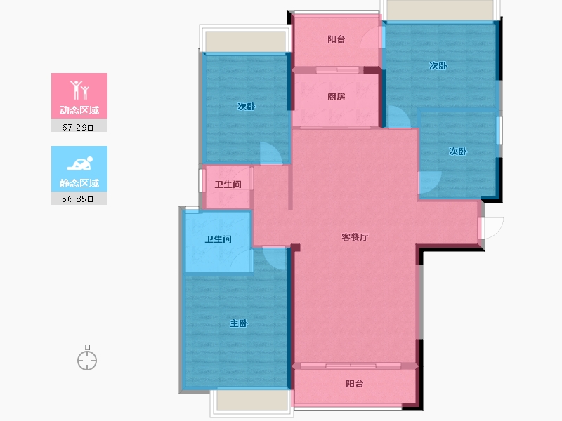 广东省-汕头市-联泰香域滨江-114.00-户型库-动静分区