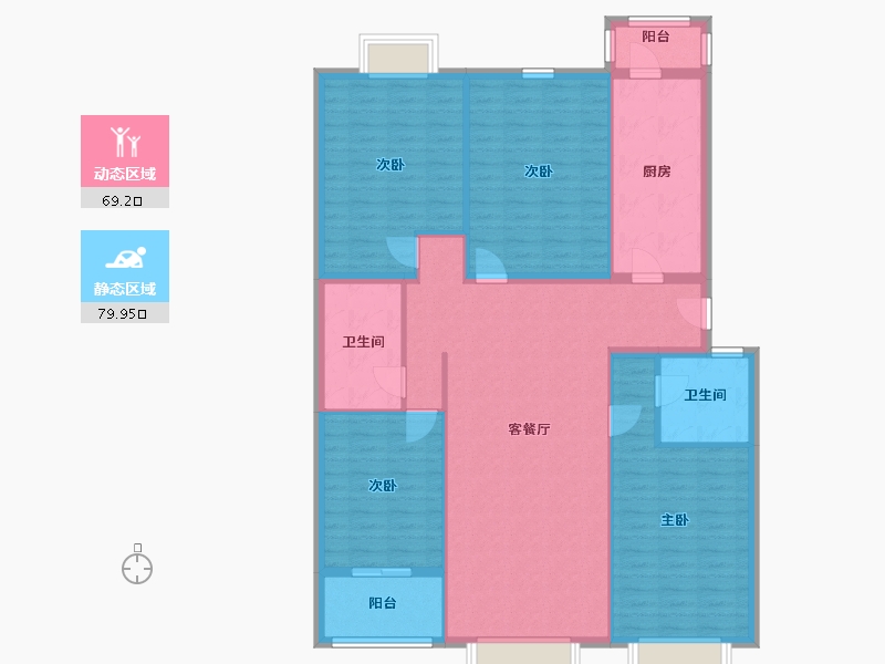 北京-北京市-颐慧佳园-145.00-户型库-动静分区