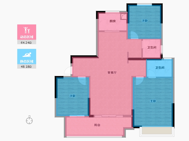 河南省-安阳市-多伦-101.00-户型库-动静分区