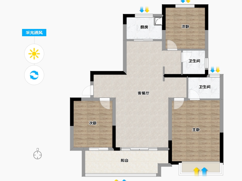 河南省-安阳市-多伦-101.00-户型库-采光通风