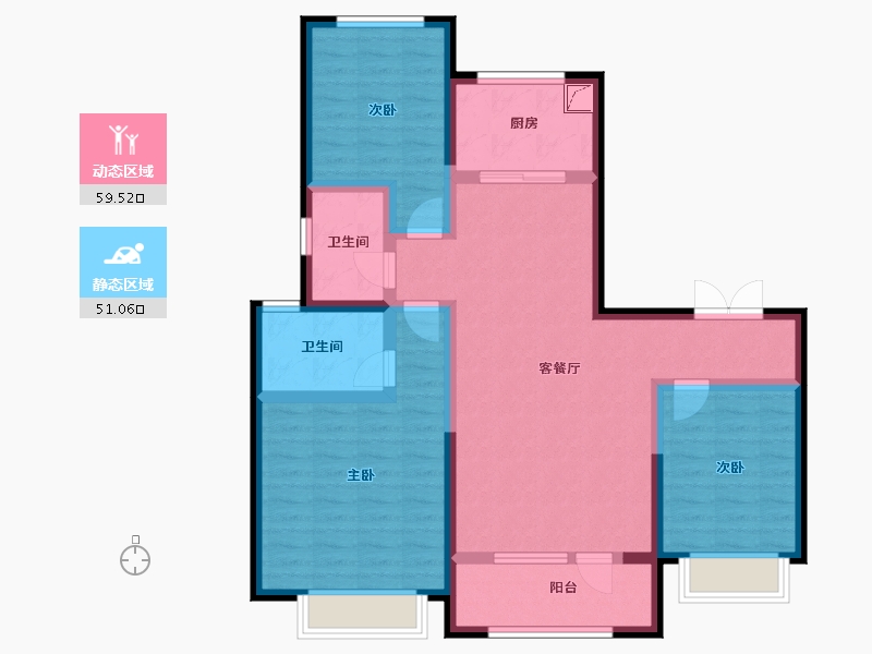 河北省-石家庄市-弘石湾-97.40-户型库-动静分区