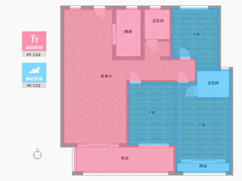 河南省-安阳市-泰和府商住小区-99.00-户型库-动静分区