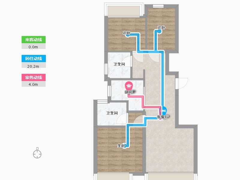 北京-北京市-新城熙红印-67.00-户型库-动静线