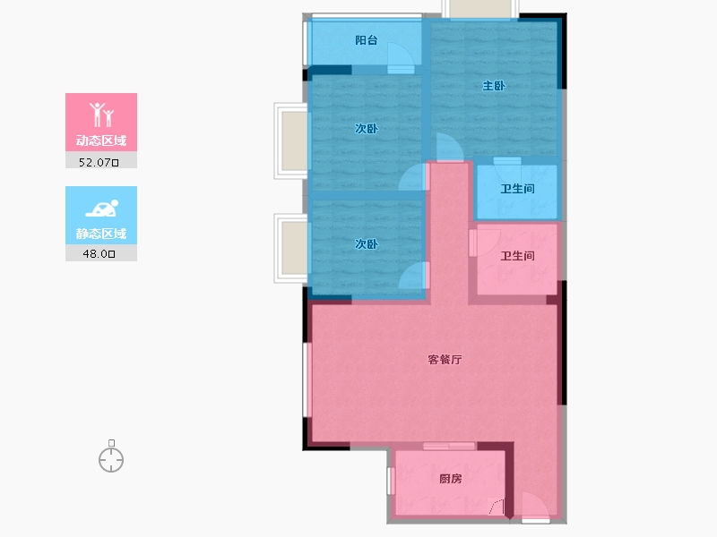 四川省-成都市-都会风尚-90.00-户型库-动静分区