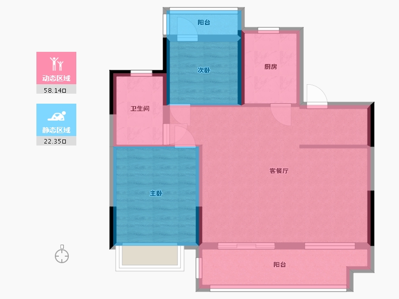 安徽省-合肥市-时代江来-89.00-户型库-动静分区