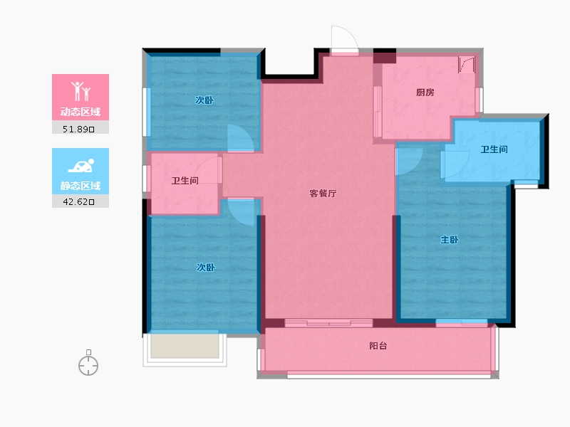 福建省-莆田市-永鸿文化城C区-85.00-户型库-动静分区