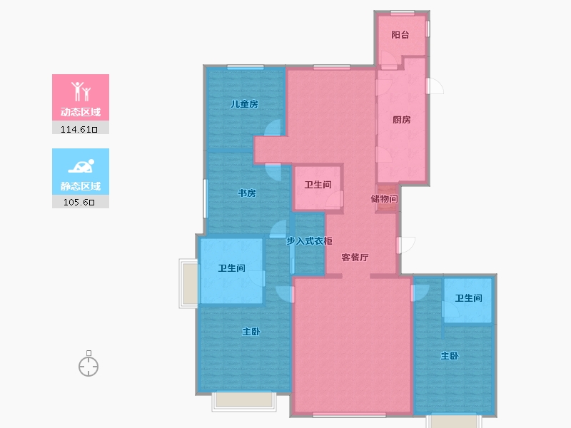 北京-北京市-懋源璟岳-201.46-户型库-动静分区