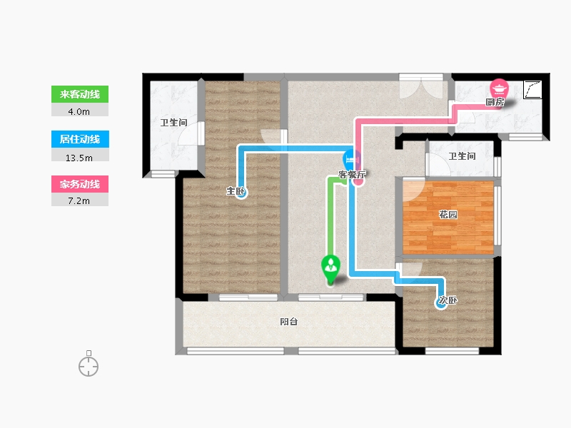 云南省-红河哈尼族彝族自治州-福源新城-94.52-户型库-动静线